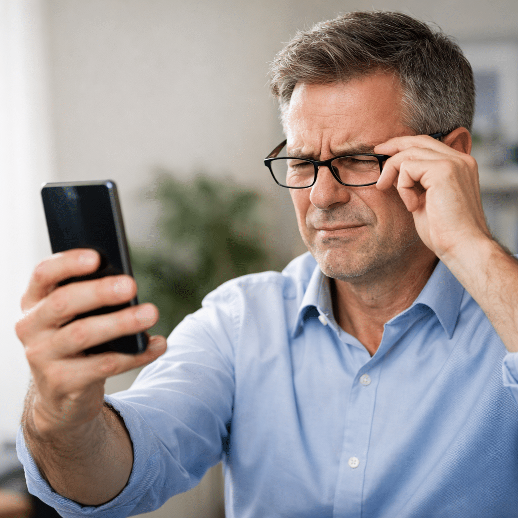 Presbiopia e smartphone: perché la vista si affatica più facilmente
